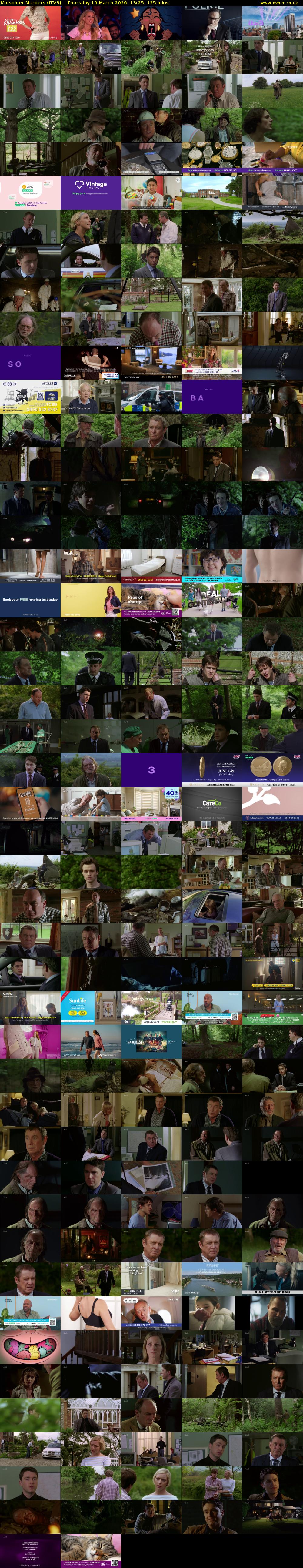 Midsomer Murders (ITV3) Thursday 19 March 2026 13:25 - 15:30