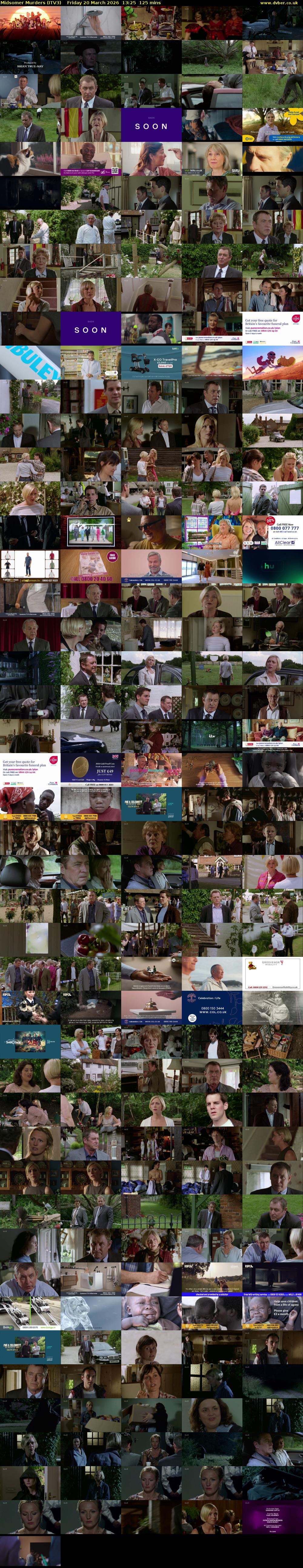 Midsomer Murders (ITV3) Friday 20 March 2026 13:25 - 15:30