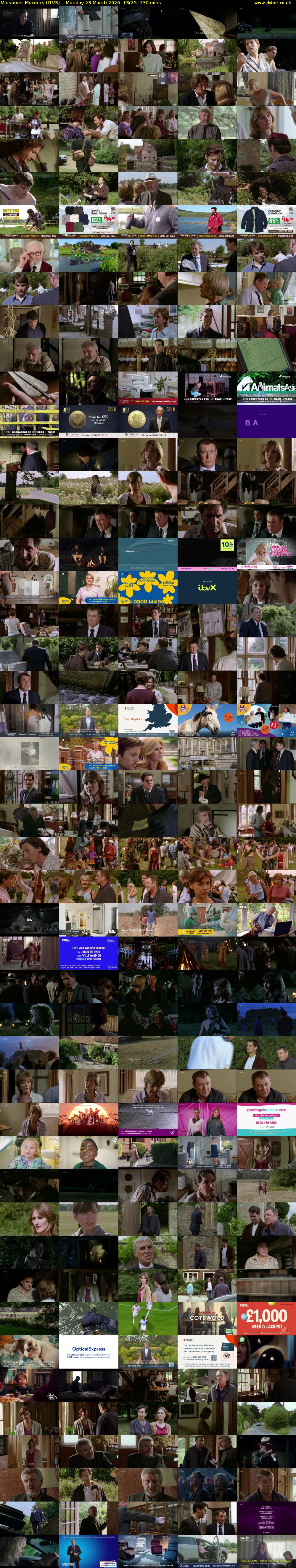 Midsomer Murders (ITV3) Monday 23 March 2026 13:25 - 15:35