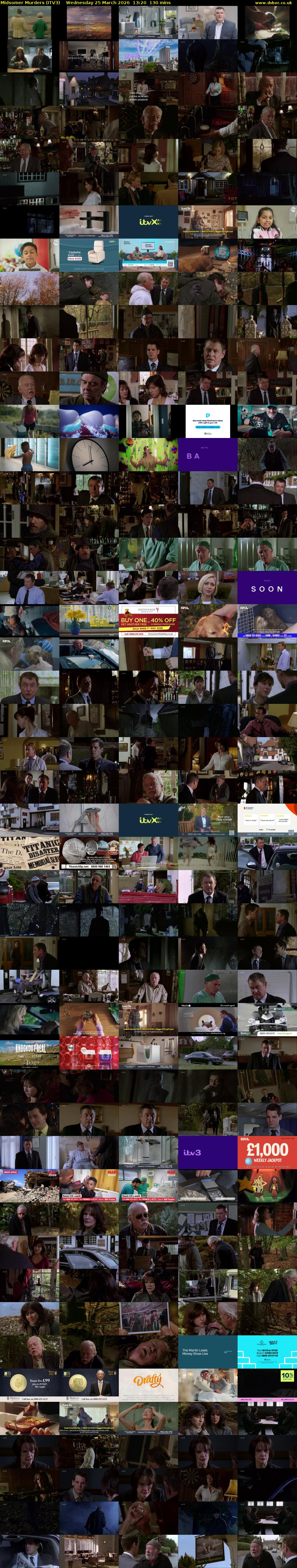 Midsomer Murders (ITV3) Wednesday 25 March 2026 13:20 - 15:30