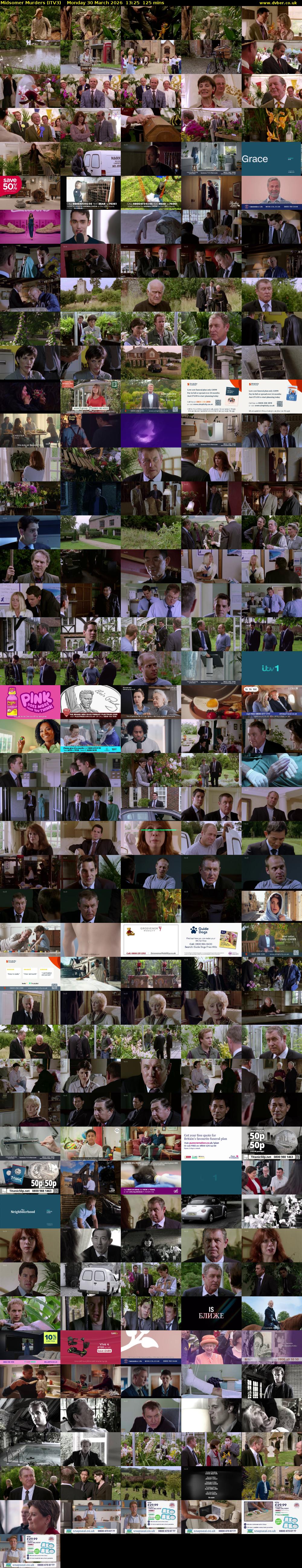 Midsomer Murders (ITV3) Monday 30 March 2026 13:25 - 15:30