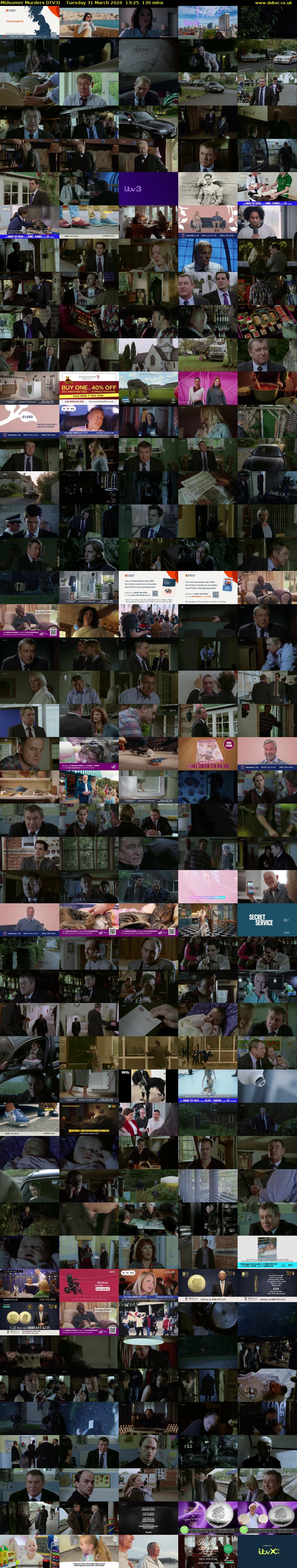 Midsomer Murders (ITV3) Tuesday 31 March 2026 13:25 - 15:35
