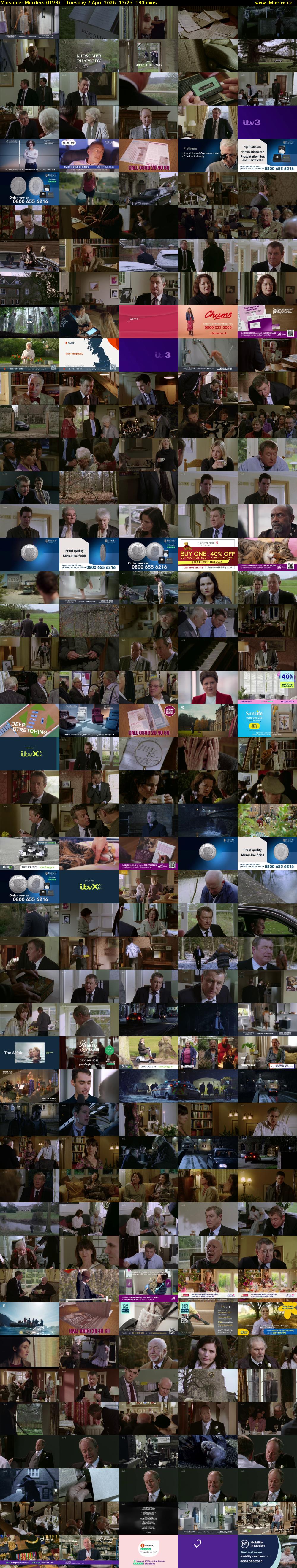 Midsomer Murders (ITV3) Tuesday 7 April 2026 13:25 - 15:35