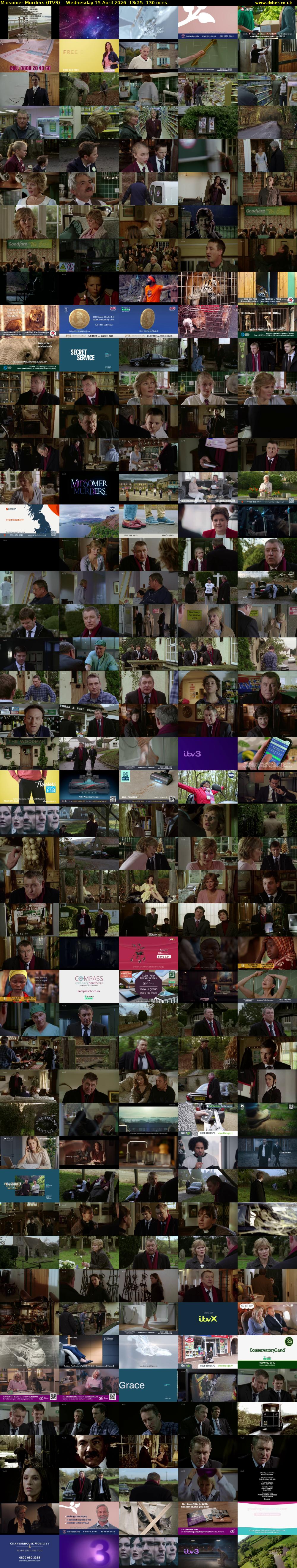 Midsomer Murders (ITV3) Wednesday 15 April 2026 13:25 - 15:35