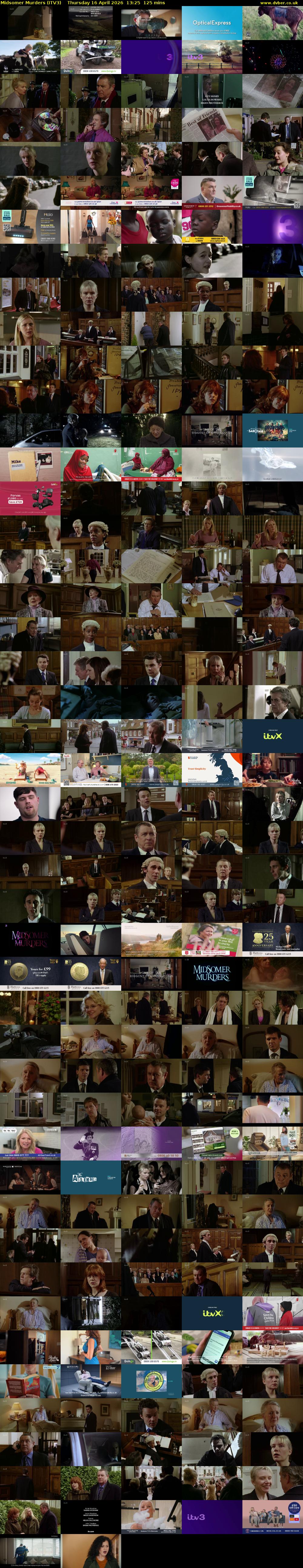 Midsomer Murders (ITV3) Thursday 16 April 2026 13:25 - 15:30