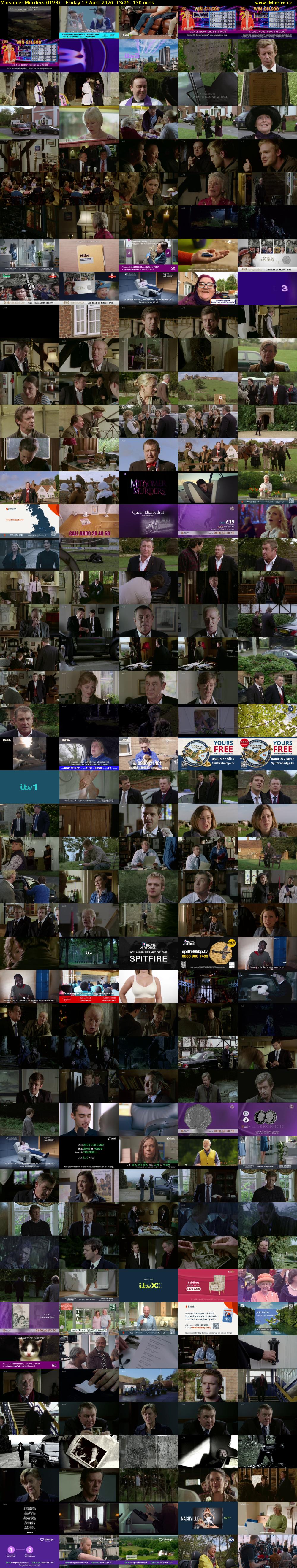 Midsomer Murders (ITV3) Friday 17 April 2026 13:25 - 15:35