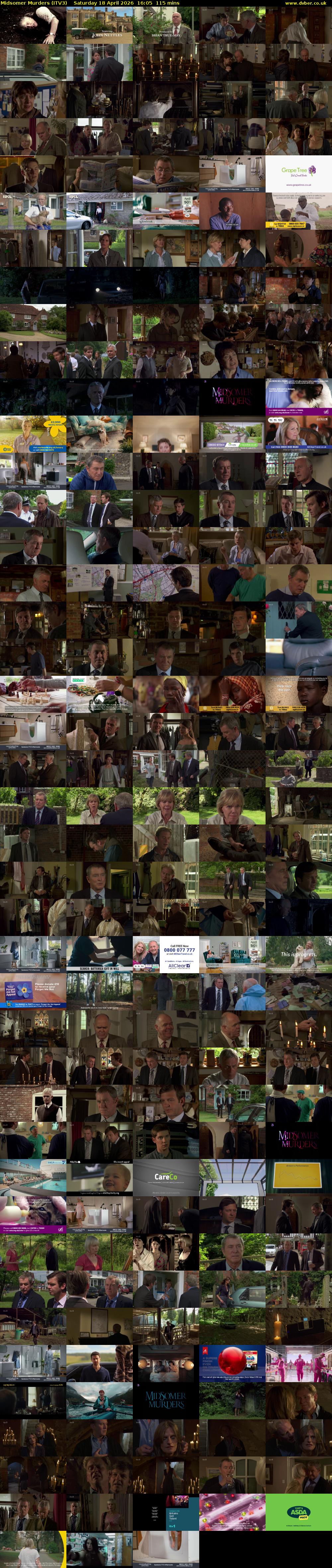 Midsomer Murders (ITV3) Saturday 18 April 2026 16:05 - 18:00