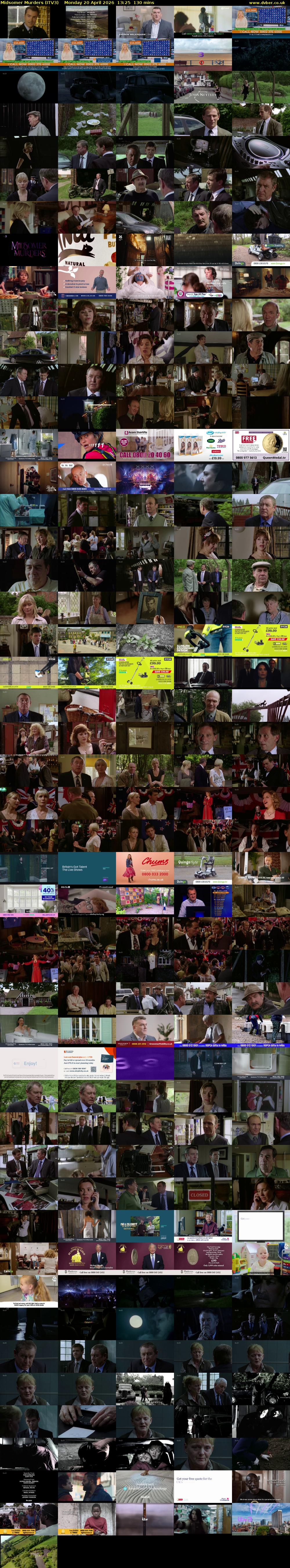 Midsomer Murders (ITV3) Monday 20 April 2026 13:25 - 15:35