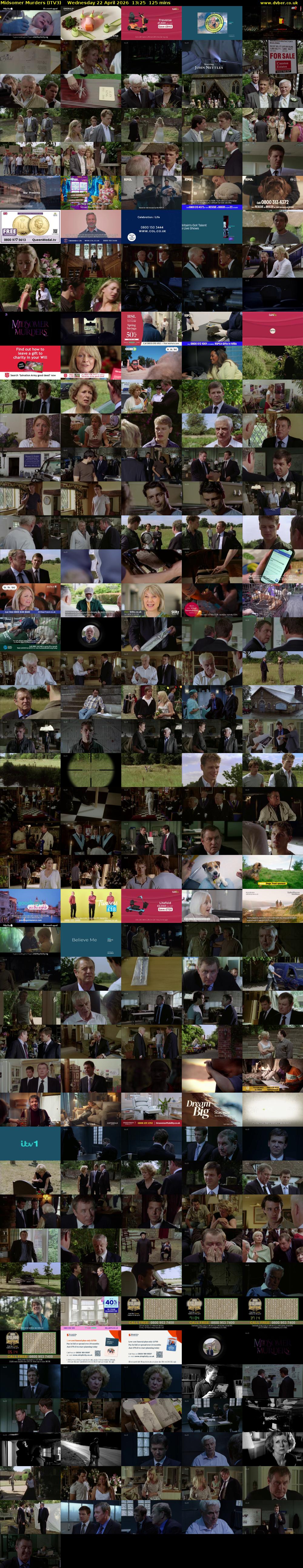 Midsomer Murders (ITV3) Wednesday 22 April 2026 13:25 - 15:30