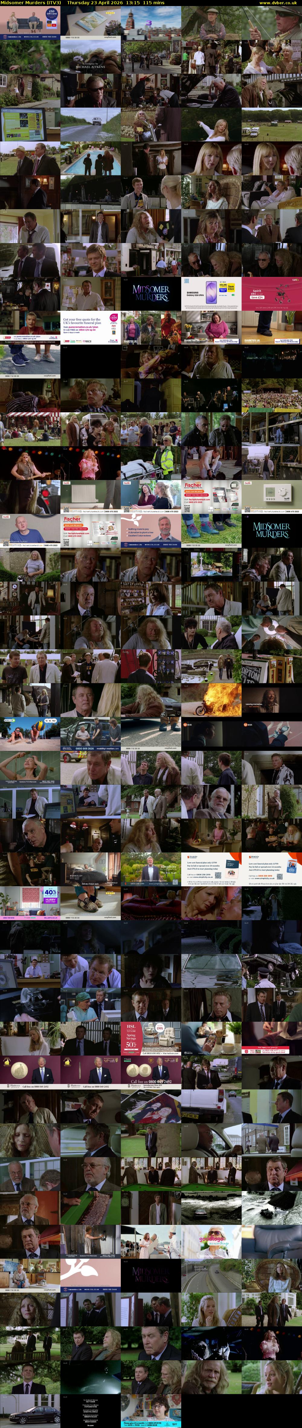 Midsomer Murders (ITV3) Thursday 23 April 2026 13:15 - 15:10