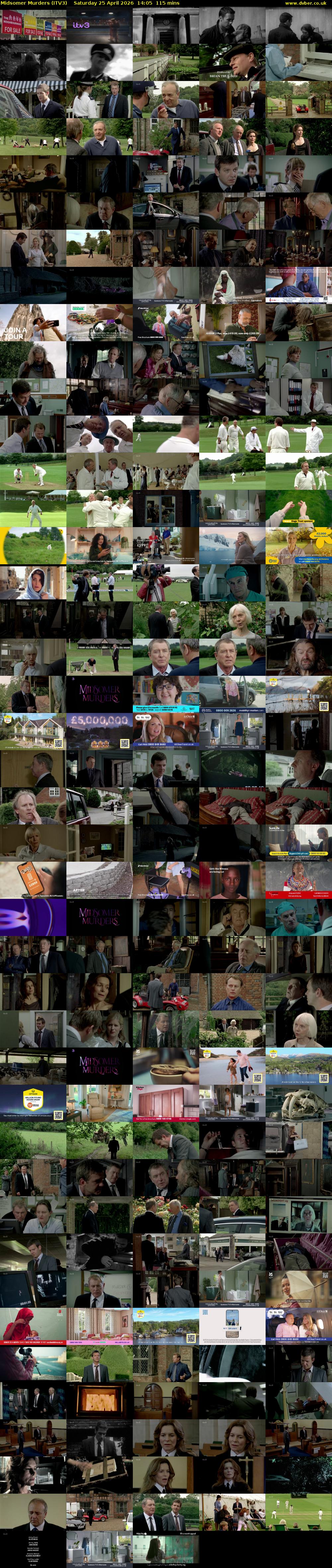 Midsomer Murders (ITV3) Saturday 25 April 2026 14:05 - 16:00