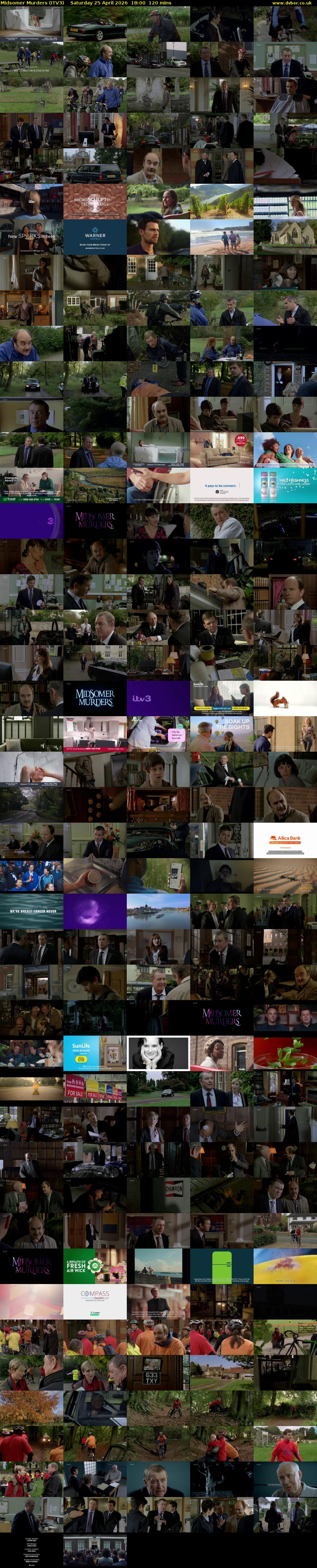 Midsomer Murders (ITV3) Saturday 25 April 2026 18:00 - 20:00