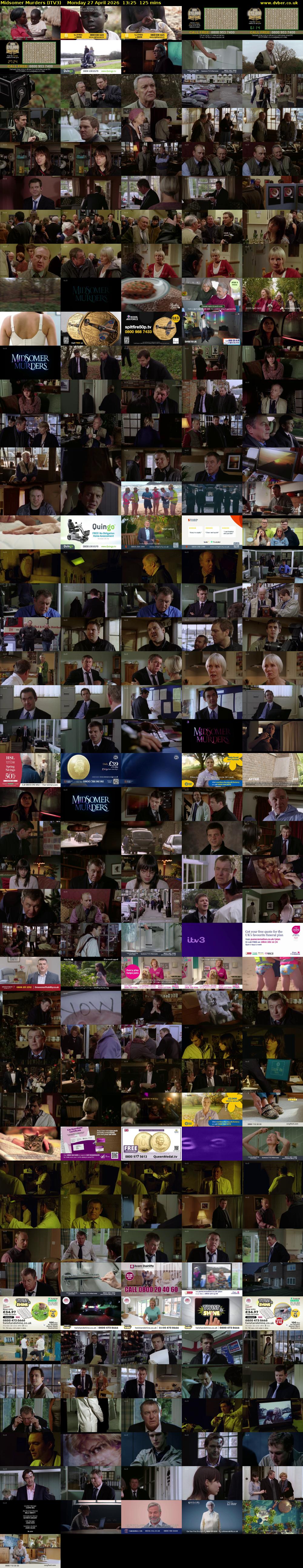 Midsomer Murders (ITV3) Monday 27 April 2026 13:25 - 15:30