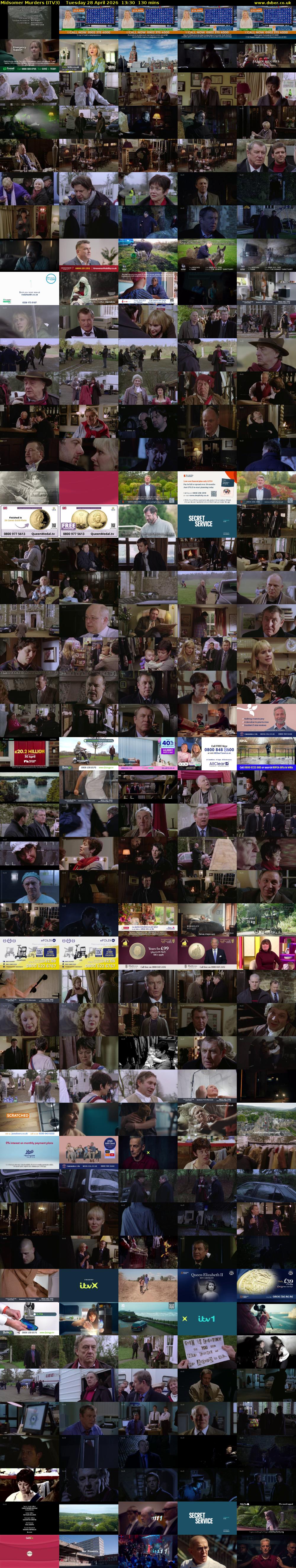 Midsomer Murders (ITV3) Tuesday 28 April 2026 13:30 - 15:40