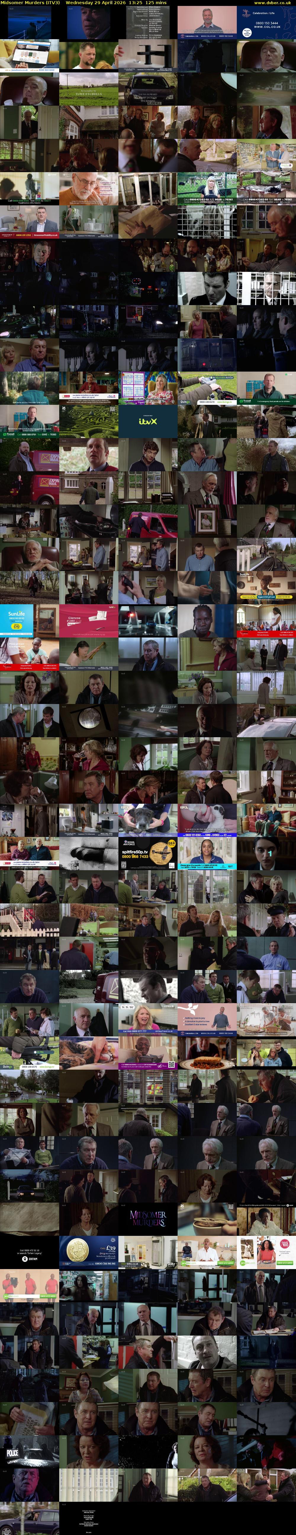 Midsomer Murders (ITV3) Wednesday 29 April 2026 13:25 - 15:30