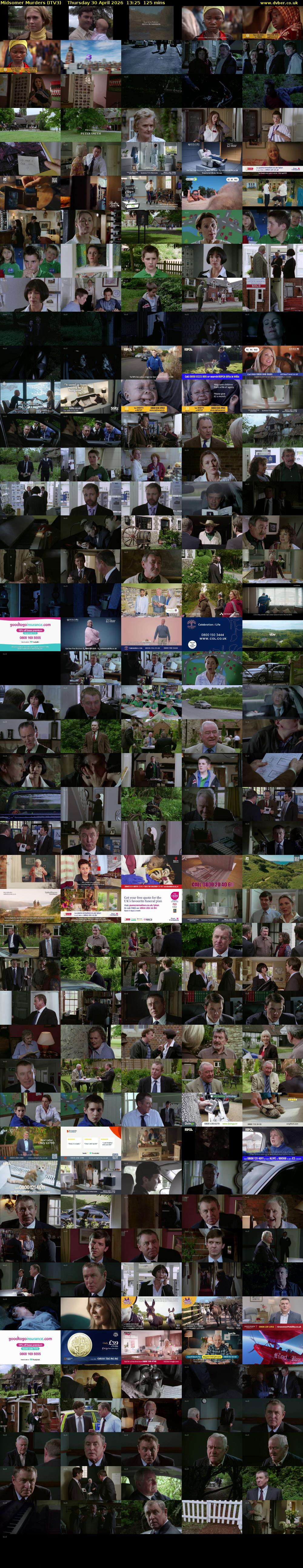 Midsomer Murders (ITV3) Thursday 30 April 2026 13:25 - 15:30