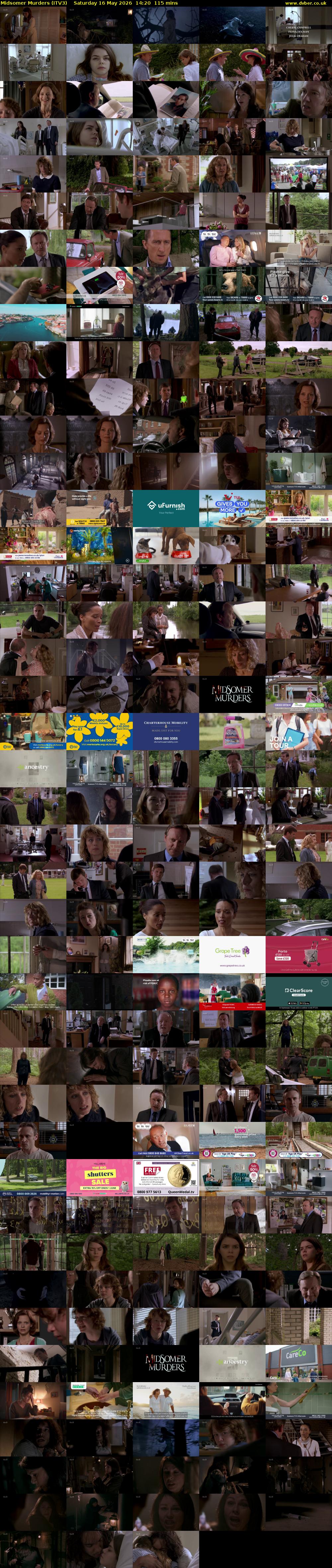 Midsomer Murders (ITV3) Saturday 16 May 2026 14:20 - 16:15