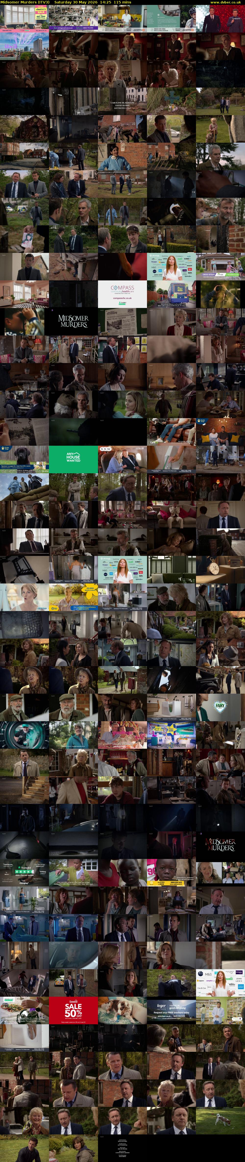 Midsomer Murders (ITV3) Saturday 30 May 2026 14:25 - 16:20