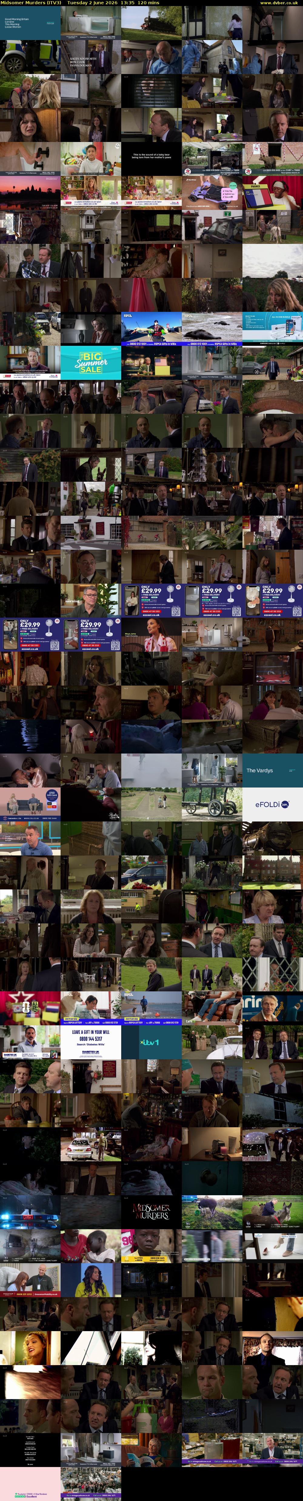 Midsomer Murders (ITV3) Tuesday 2 June 2026 13:35 - 15:35