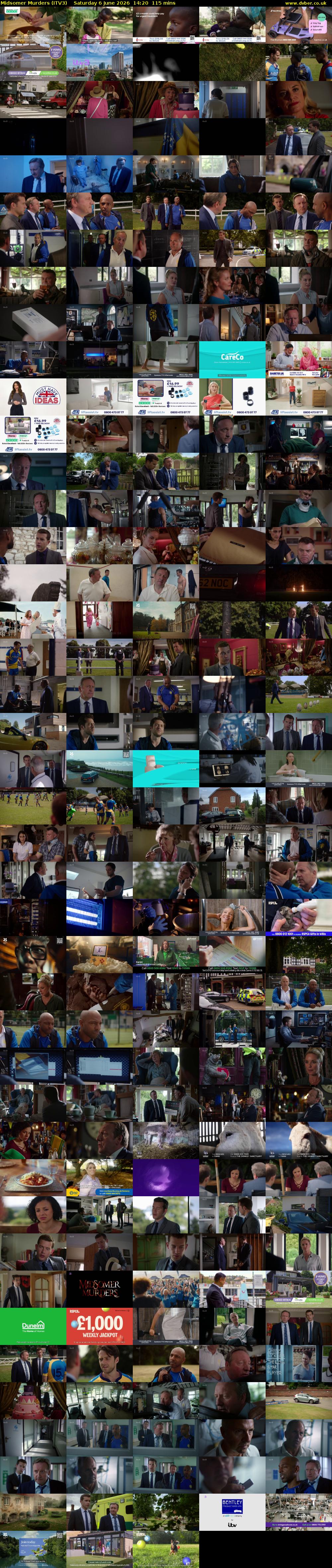 Midsomer Murders (ITV3) Saturday 6 June 2026 14:20 - 16:15