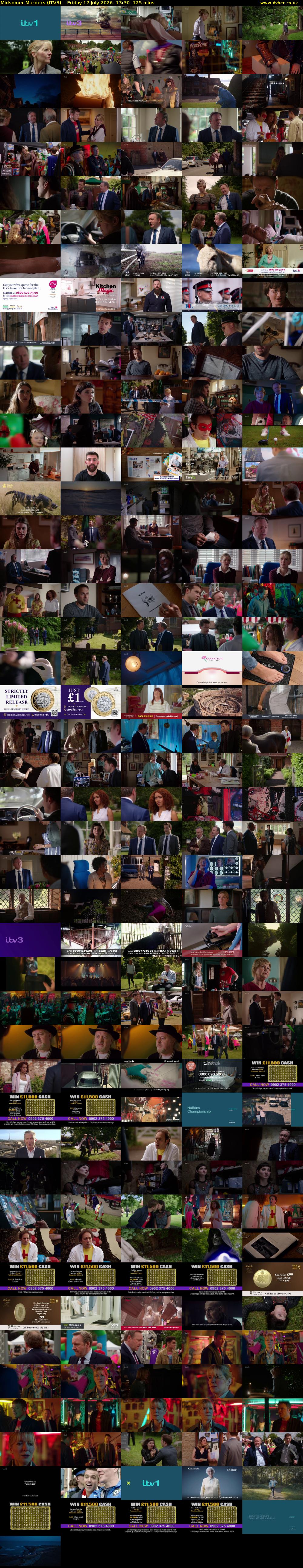 Midsomer Murders (ITV3) Friday 17 July 2026 13:30 - 15:35