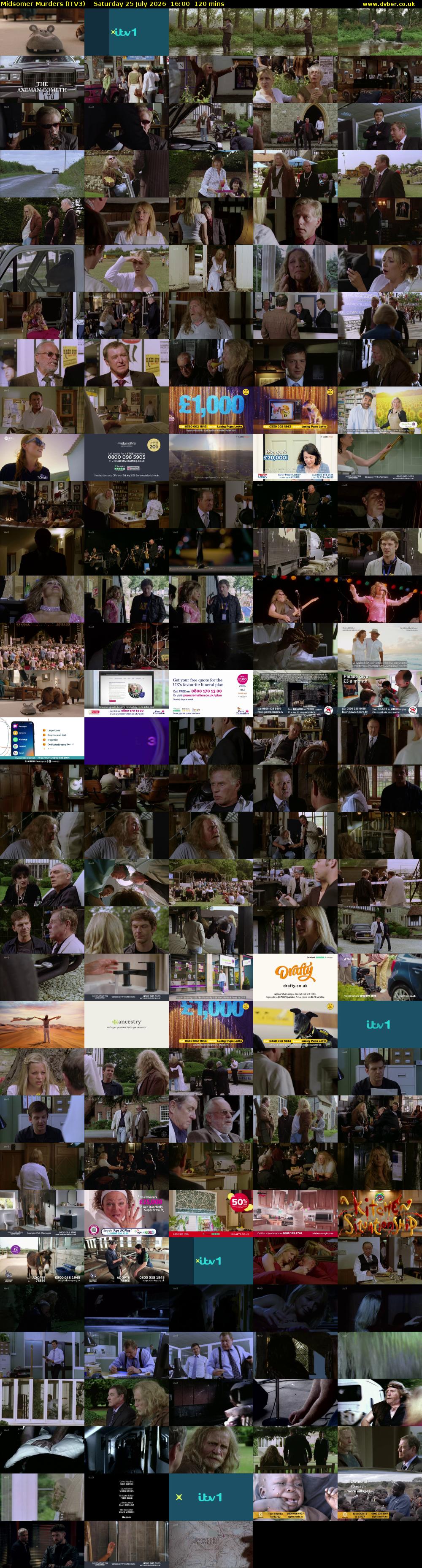 Midsomer Murders (ITV3) Saturday 25 July 2026 16:00 - 18:00