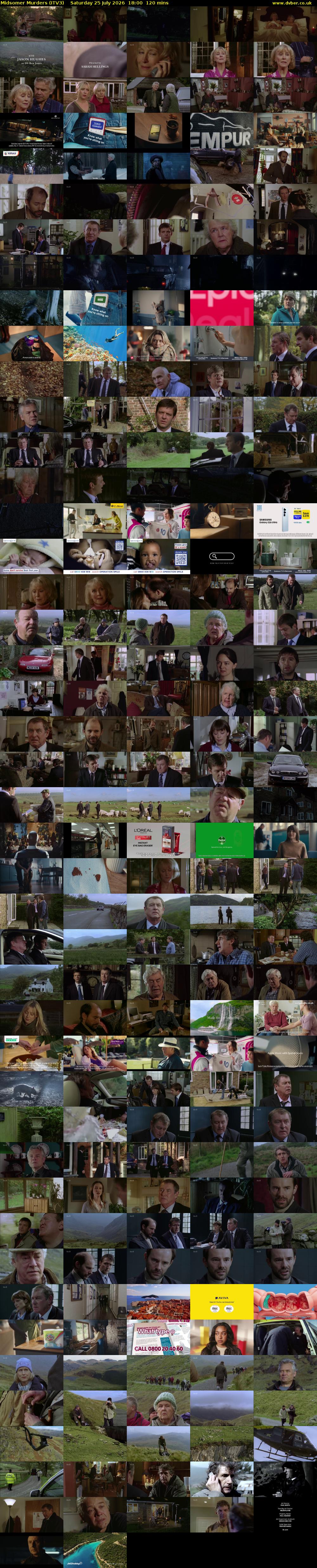 Midsomer Murders (ITV3) Saturday 25 July 2026 18:00 - 20:00