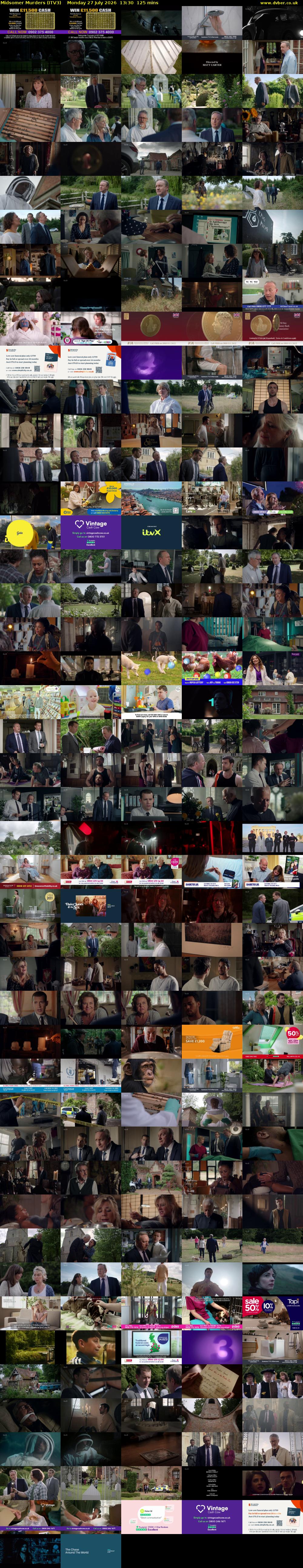Midsomer Murders (ITV3) Monday 27 July 2026 13:30 - 15:35