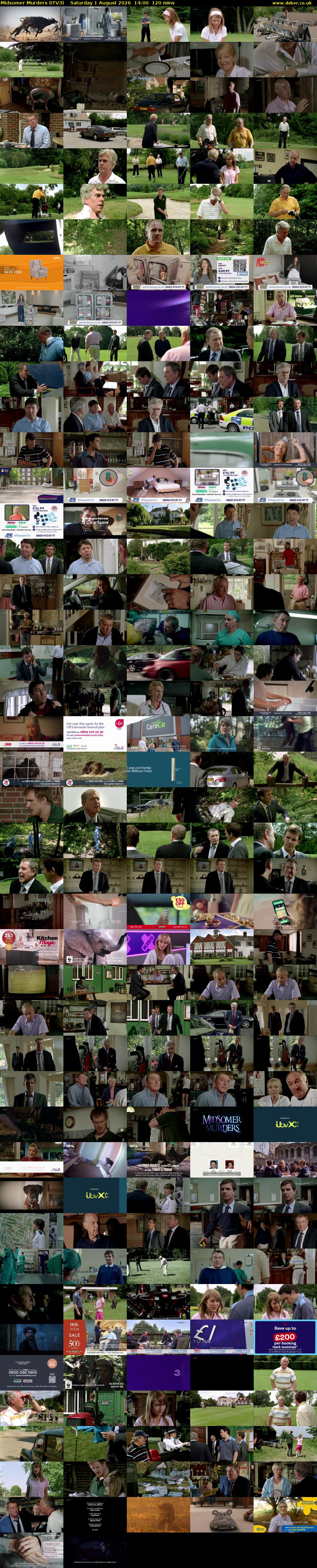 Midsomer Murders (ITV3) Saturday 1 August 2026 14:00 - 16:00
