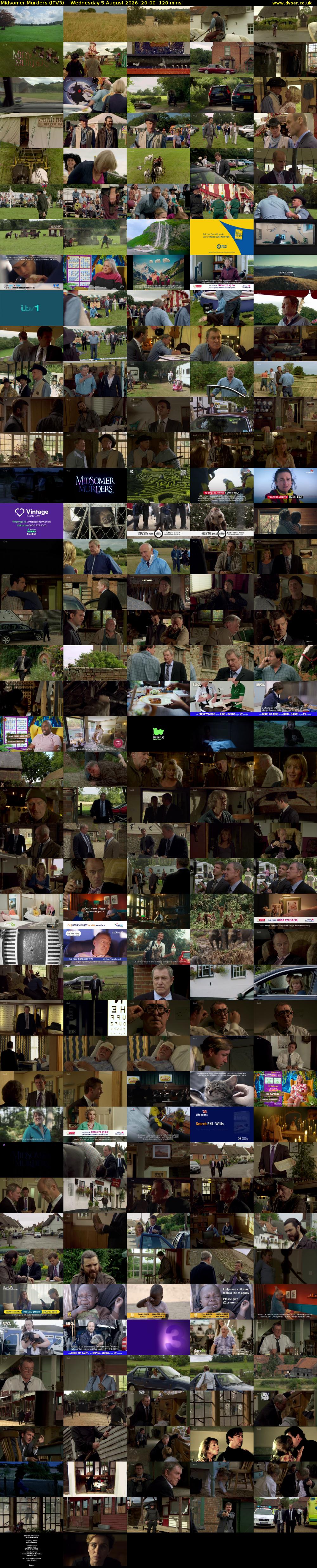 Midsomer Murders (ITV3) Wednesday 5 August 2026 20:00 - 22:00