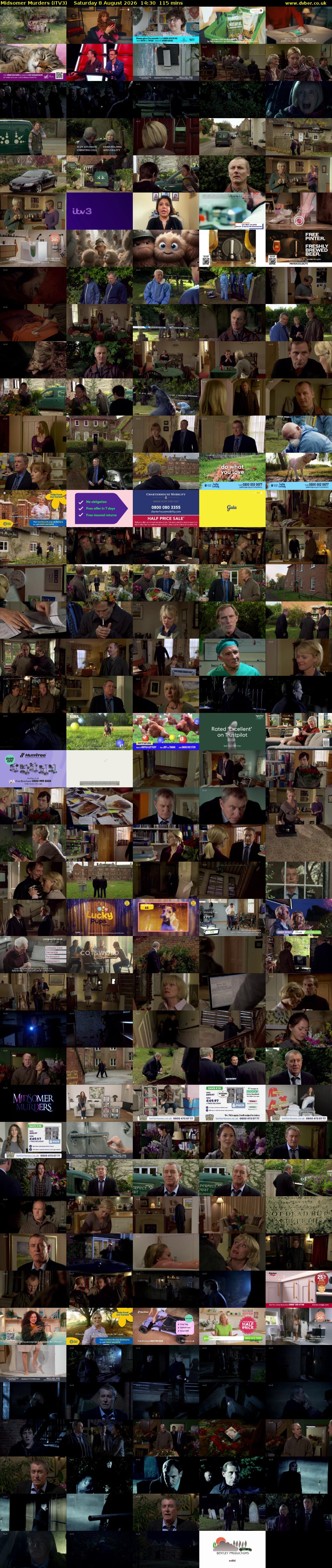 Midsomer Murders (ITV3) Saturday 8 August 2026 14:30 - 16:25
