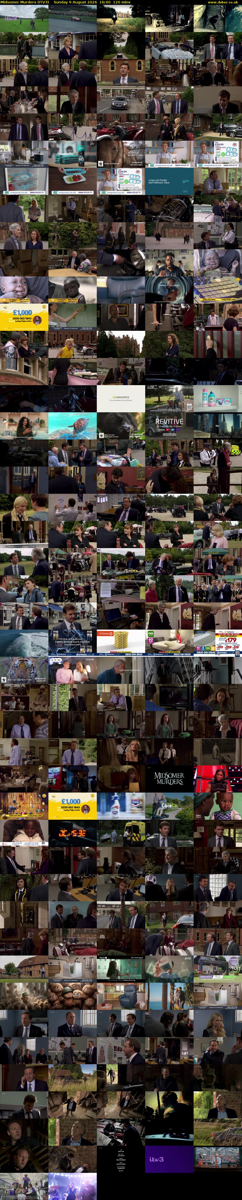 Midsomer Murders (ITV3) Sunday 9 August 2026 16:00 - 18:00