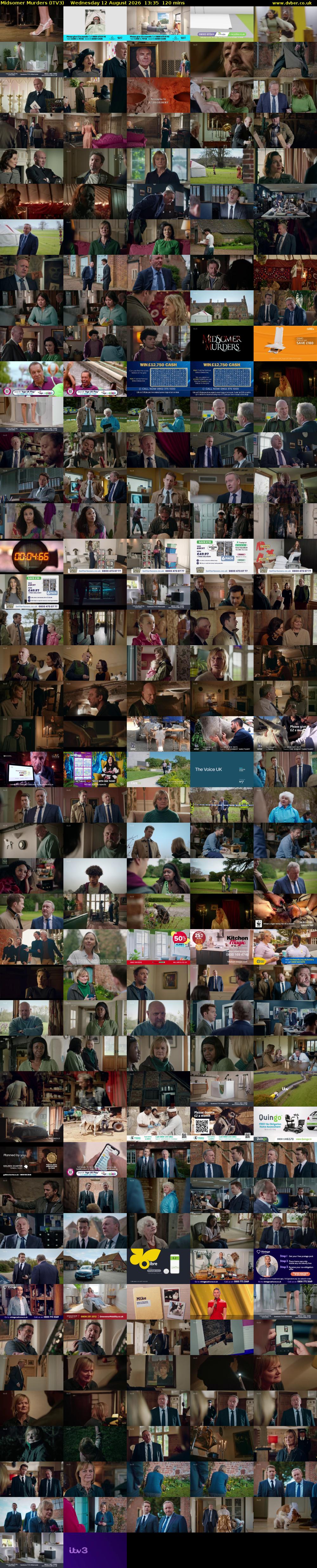 Midsomer Murders (ITV3) Wednesday 12 August 2026 13:35 - 15:35
