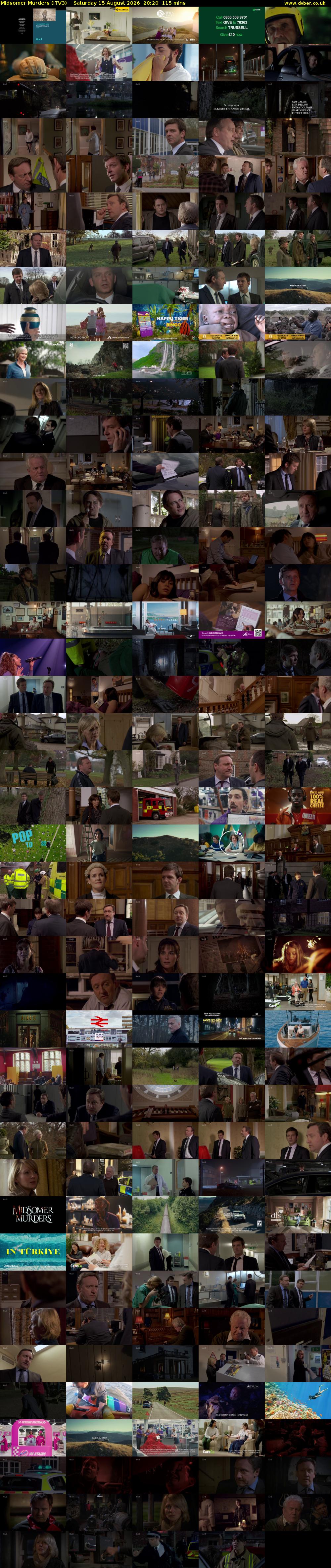 Midsomer Murders (ITV3) Saturday 15 August 2026 20:20 - 22:15