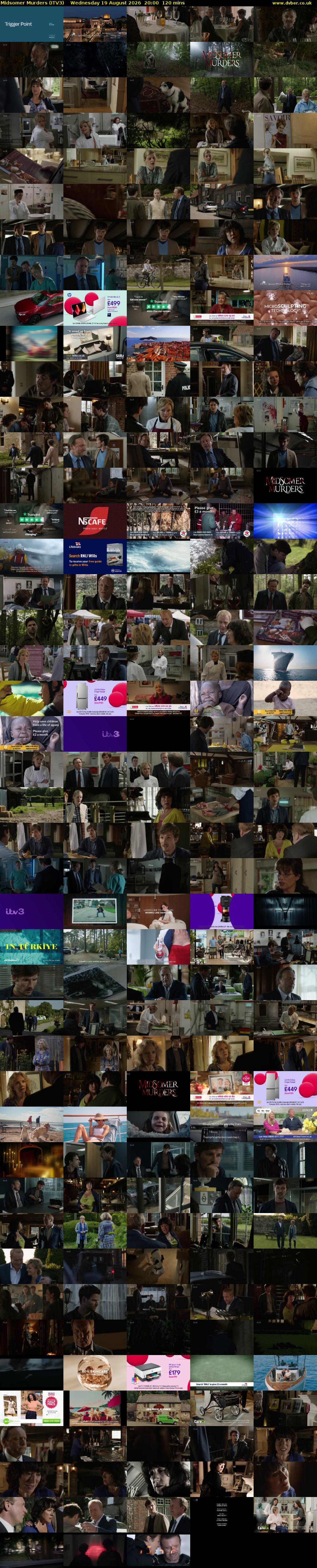 Midsomer Murders (ITV3) Wednesday 19 August 2026 20:00 - 22:00
