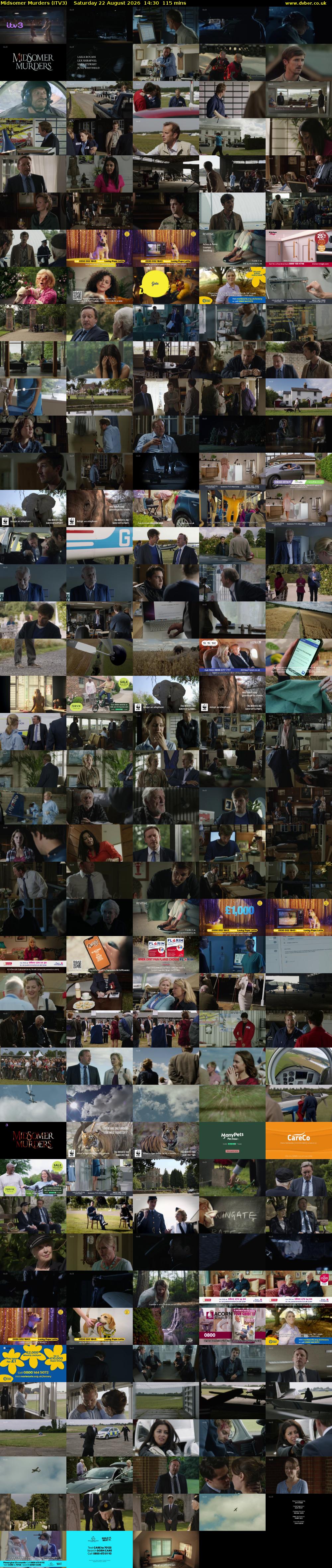 Midsomer Murders (ITV3) Saturday 22 August 2026 14:30 - 16:25