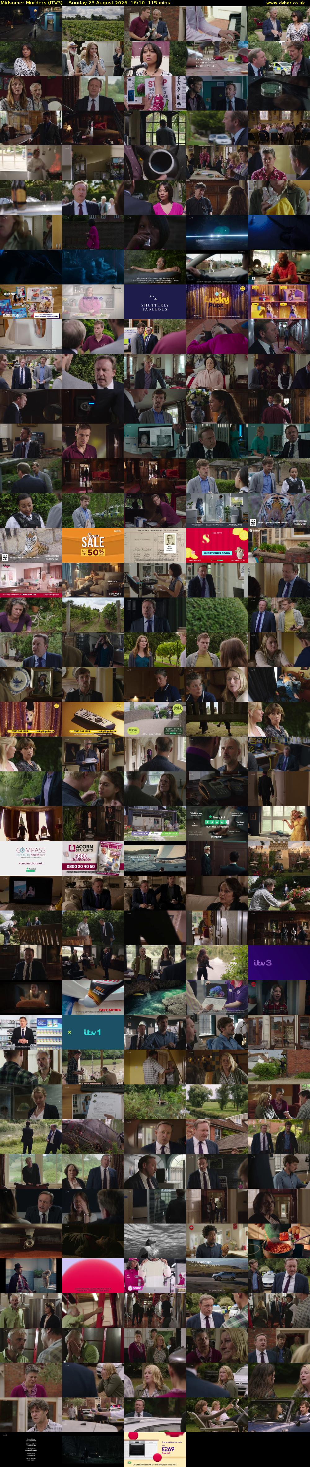Midsomer Murders (ITV3) Sunday 23 August 2026 16:10 - 18:05