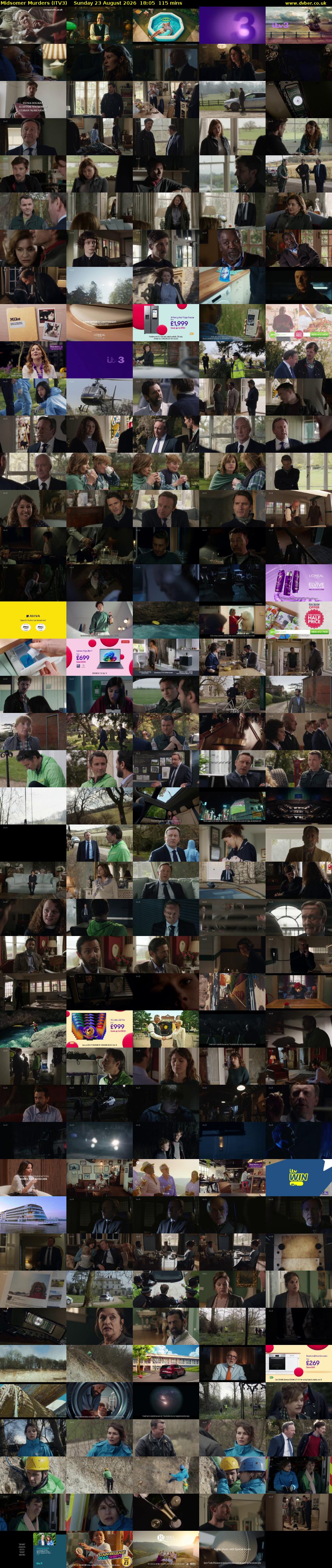 Midsomer Murders (ITV3) Sunday 23 August 2026 18:05 - 20:00