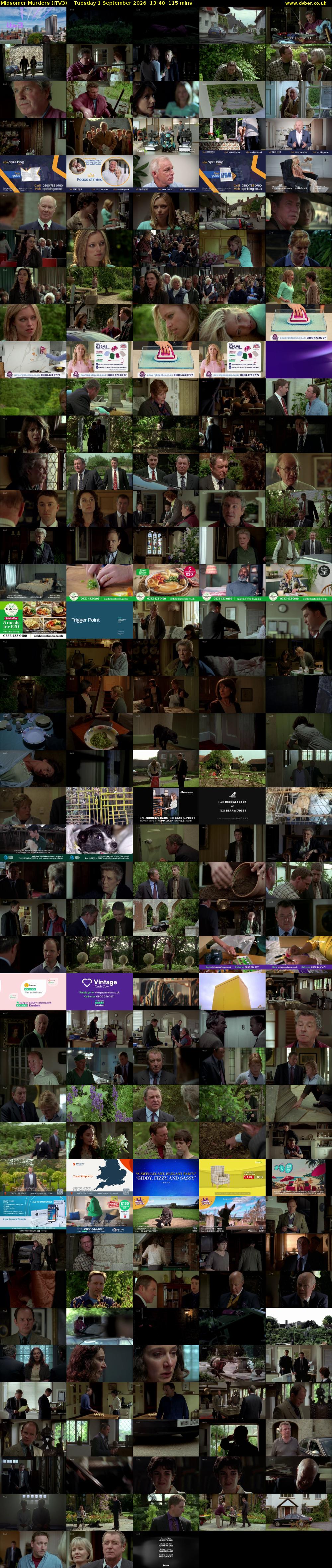 Midsomer Murders (ITV3) Tuesday 1 September 2026 13:40 - 15:35