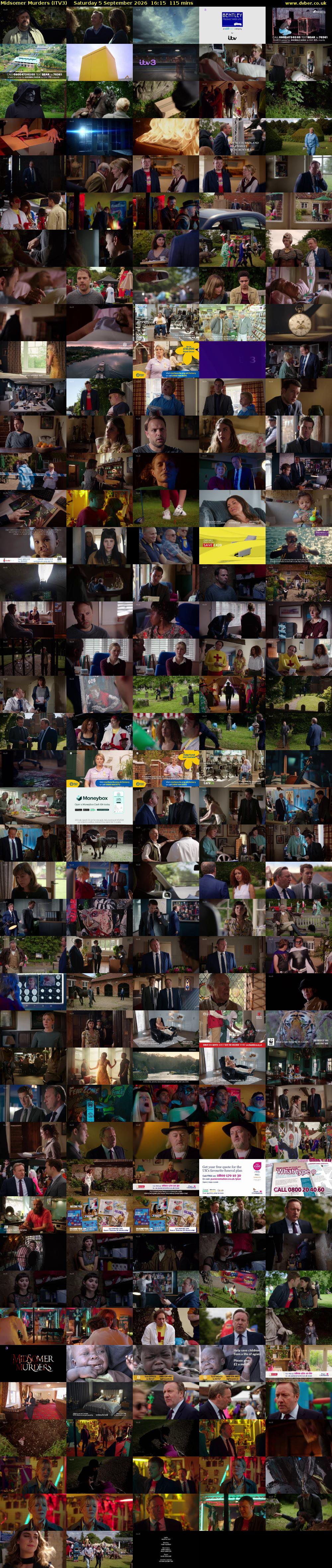 Midsomer Murders (ITV3) Saturday 5 September 2026 16:15 - 18:10