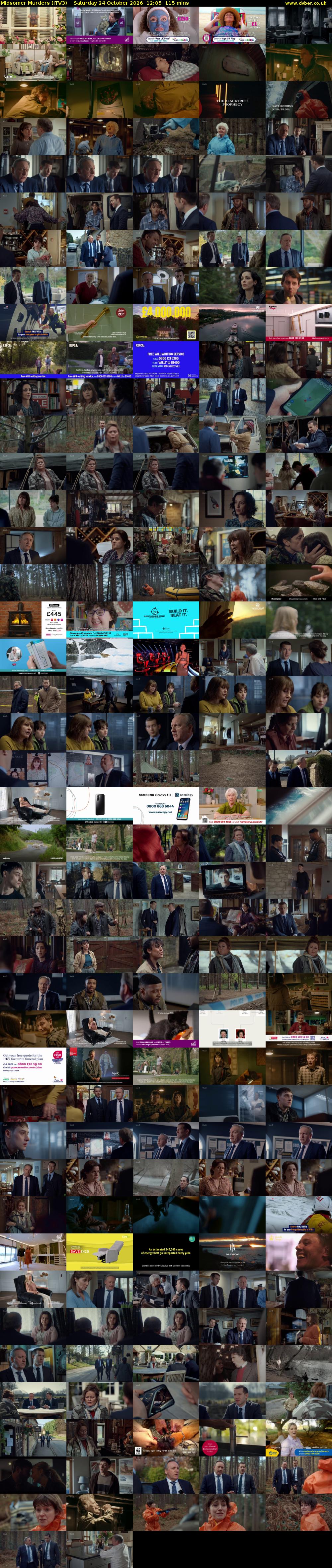 Midsomer Murders (ITV3) Saturday 24 October 2026 12:05 - 14:00