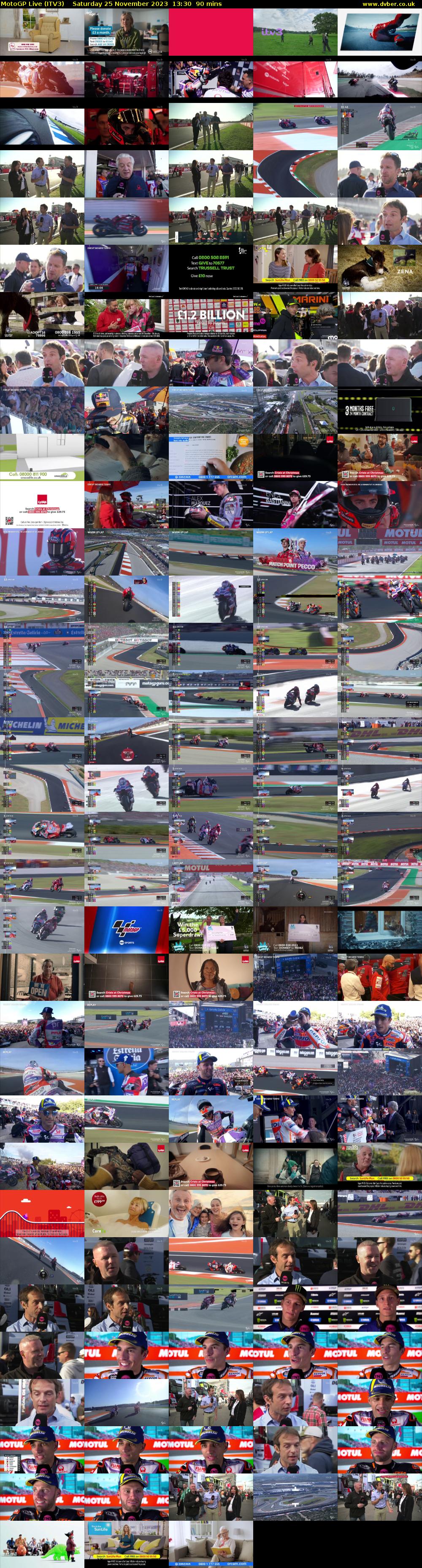 MotoGP Live (ITV3) Saturday 25 November 2023 13:30 - 15:00