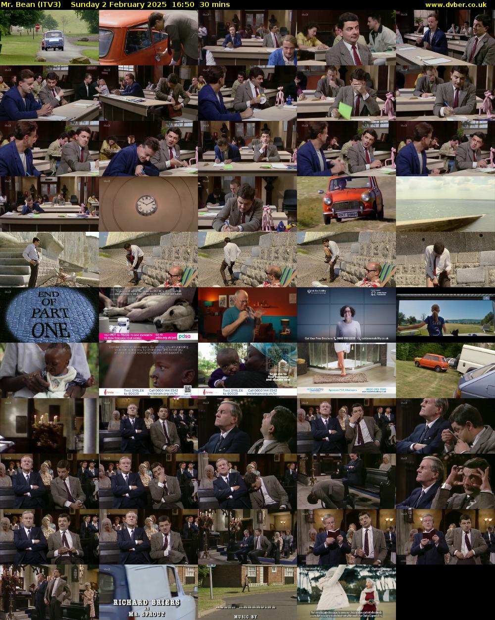 Mr. Bean (ITV3) Sunday 2 February 2025 16:50 - 17:20
