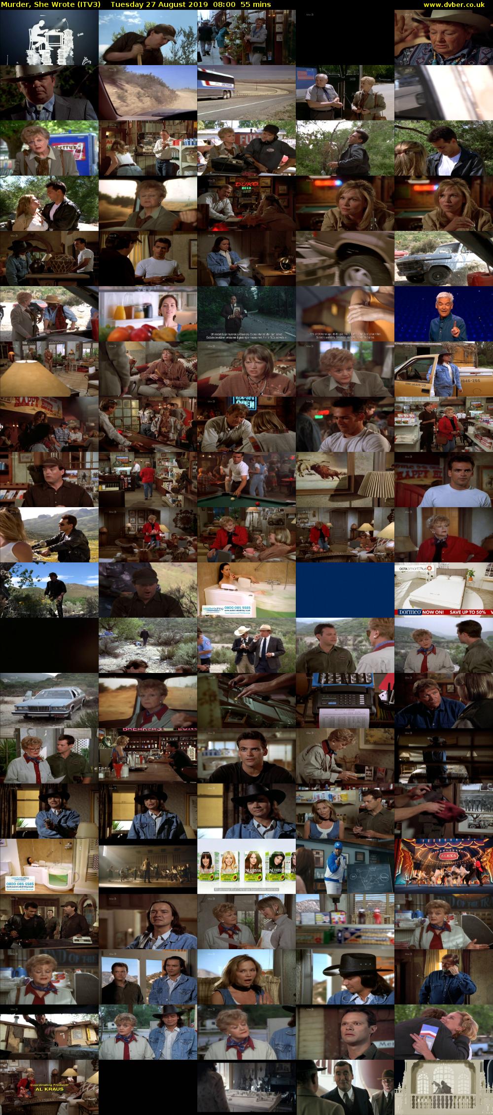 Murder, She Wrote (ITV3) Tuesday 27 August 2019 08:00 - 08:55