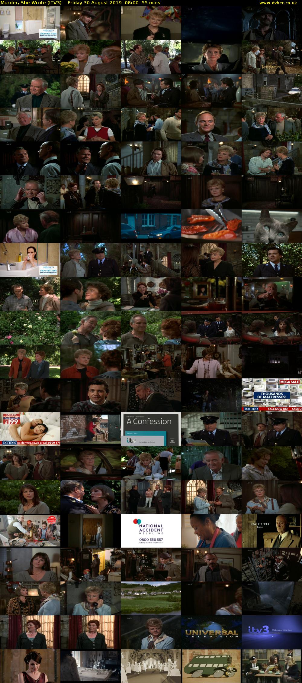 Murder, She Wrote (ITV3) Friday 30 August 2019 08:00 - 08:55
