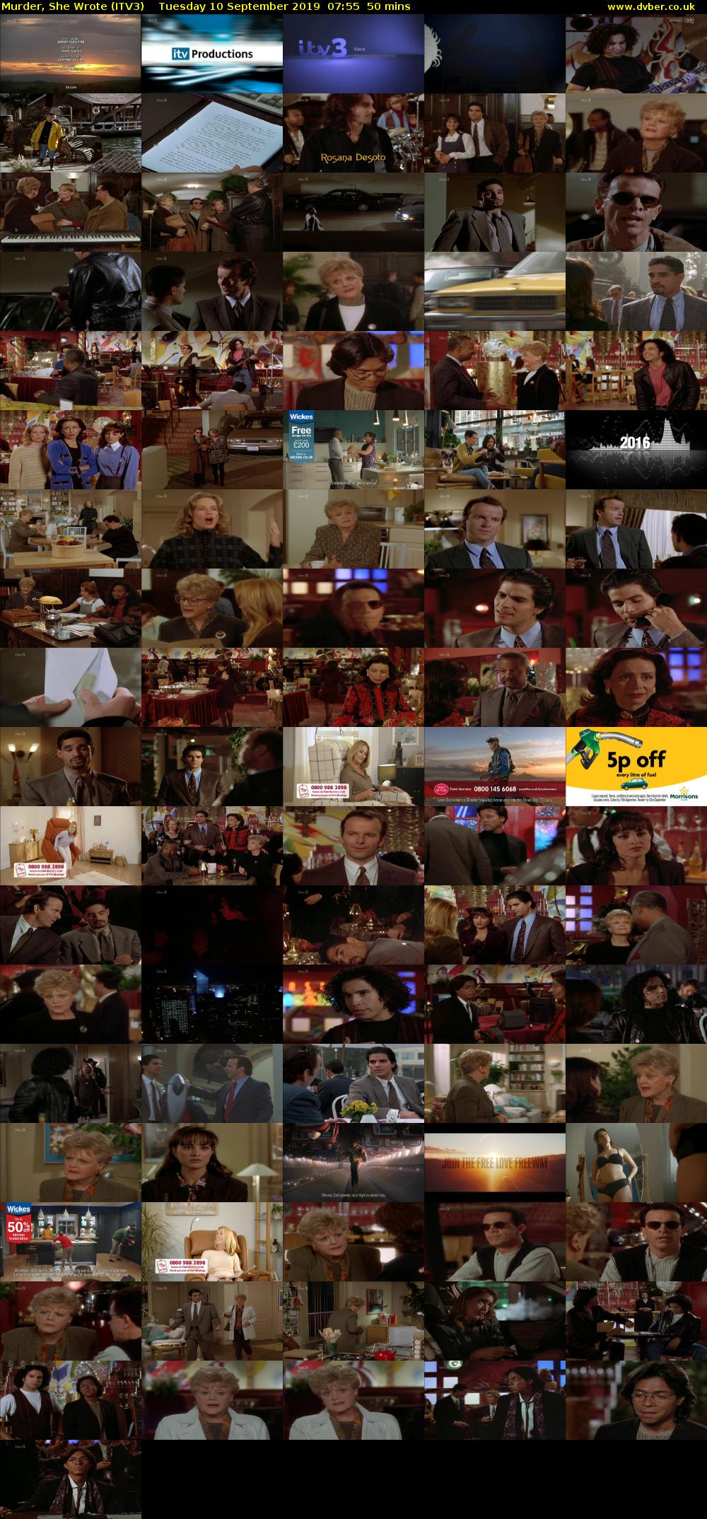 Murder, She Wrote (ITV3) Tuesday 10 September 2019 07:55 - 08:45