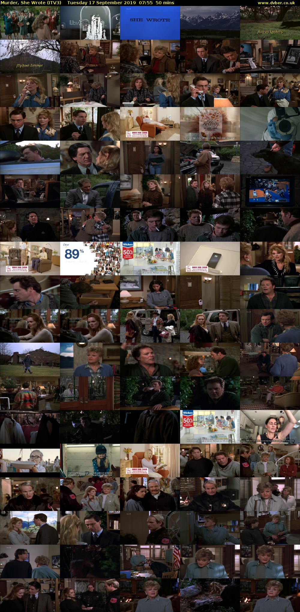 Murder, She Wrote (ITV3) Tuesday 17 September 2019 07:55 - 08:45