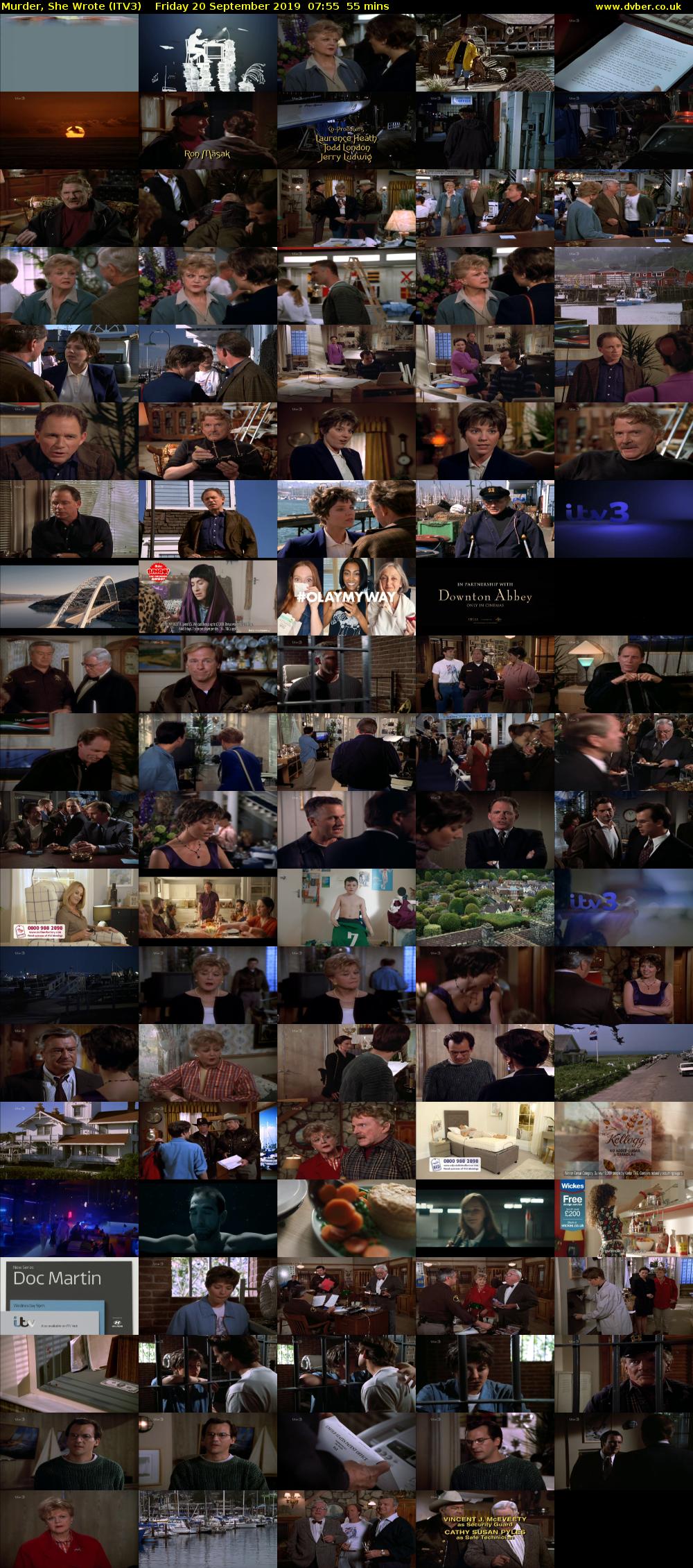 Murder, She Wrote (ITV3) Friday 20 September 2019 07:55 - 08:50