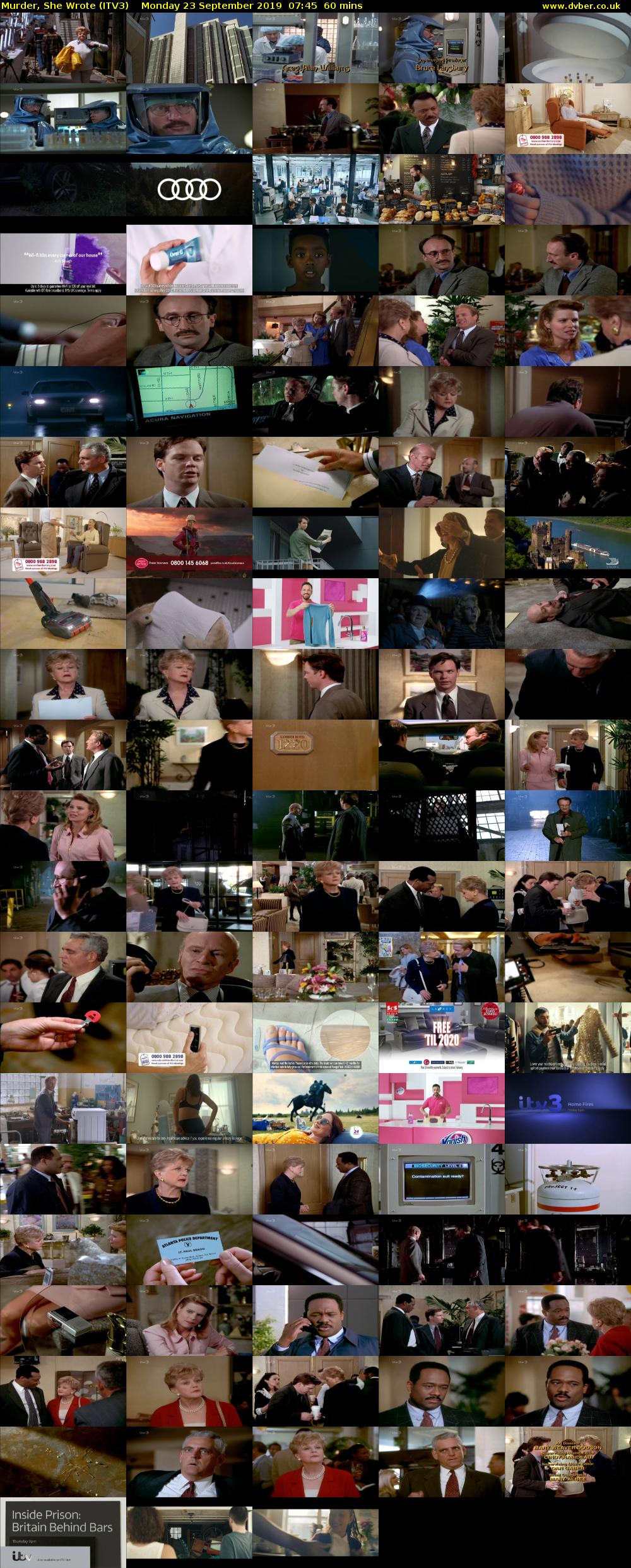 Murder, She Wrote (ITV3) Monday 23 September 2019 07:45 - 08:45