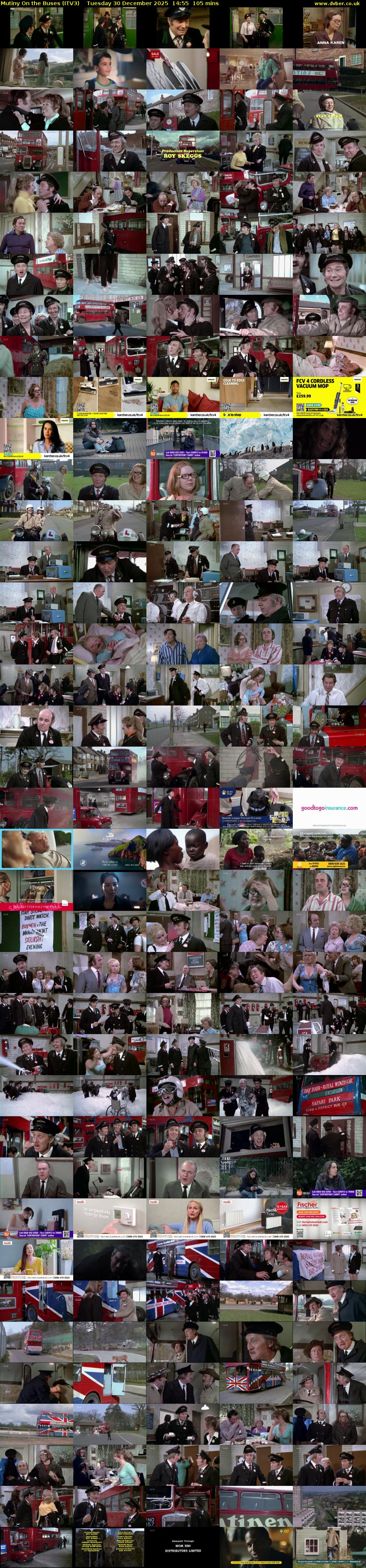 Mutiny On The Buses (ITV3) Tuesday 30 December 2025 14:55 - 16:40